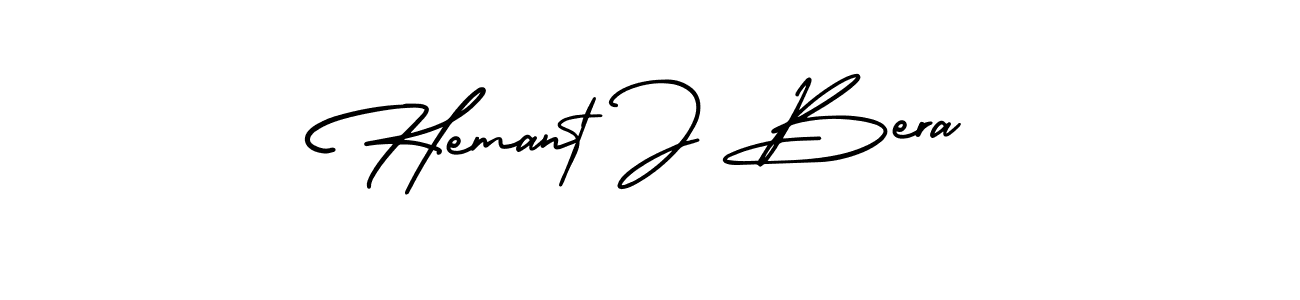 Also You can easily find your signature by using the search form. We will create Hemant J Bera name handwritten signature images for you free of cost using AmerikaSignatureDemo-Regular sign style. Hemant J Bera signature style 3 images and pictures png