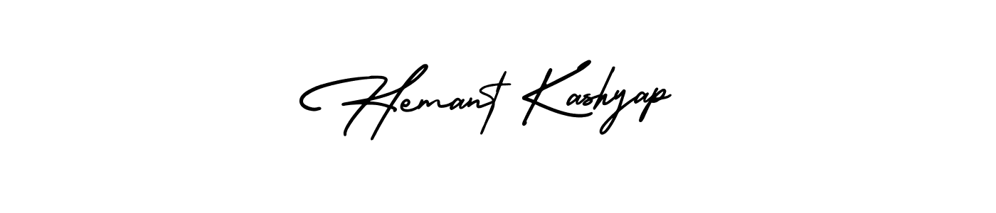 Use a signature maker to create a handwritten signature online. With this signature software, you can design (AmerikaSignatureDemo-Regular) your own signature for name Hemant Kashyap. Hemant Kashyap signature style 3 images and pictures png