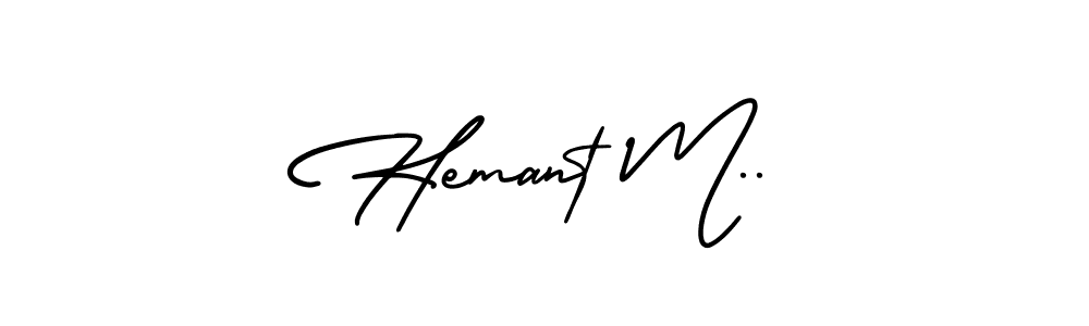 Create a beautiful signature design for name Hemant M... With this signature (AmerikaSignatureDemo-Regular) fonts, you can make a handwritten signature for free. Hemant M.. signature style 3 images and pictures png
