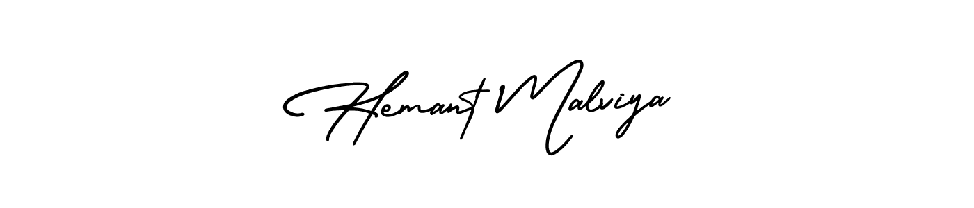 Make a beautiful signature design for name Hemant Malviya. With this signature (AmerikaSignatureDemo-Regular) style, you can create a handwritten signature for free. Hemant Malviya signature style 3 images and pictures png