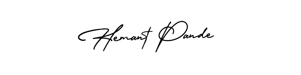 Check out images of Autograph of Hemant Pande name. Actor Hemant Pande Signature Style. AmerikaSignatureDemo-Regular is a professional sign style online. Hemant Pande signature style 3 images and pictures png