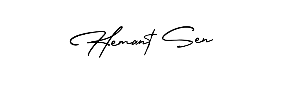 It looks lik you need a new signature style for name Hemant Sen. Design unique handwritten (AmerikaSignatureDemo-Regular) signature with our free signature maker in just a few clicks. Hemant Sen signature style 3 images and pictures png