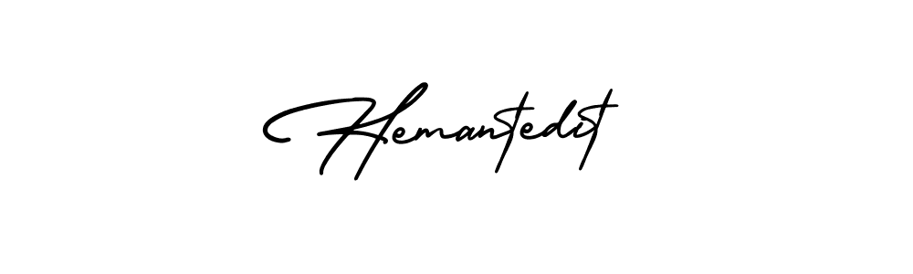 You should practise on your own different ways (AmerikaSignatureDemo-Regular) to write your name (Hemantedit) in signature. don't let someone else do it for you. Hemantedit signature style 3 images and pictures png