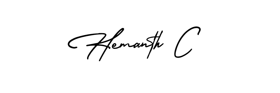 Also we have Hemanth C name is the best signature style. Create professional handwritten signature collection using AmerikaSignatureDemo-Regular autograph style. Hemanth C signature style 3 images and pictures png