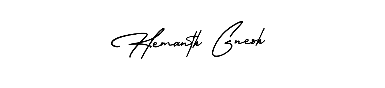 AmerikaSignatureDemo-Regular is a professional signature style that is perfect for those who want to add a touch of class to their signature. It is also a great choice for those who want to make their signature more unique. Get Hemanth Gnesh name to fancy signature for free. Hemanth Gnesh signature style 3 images and pictures png