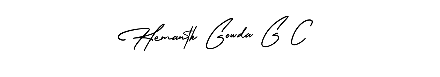 Also we have Hemanth Gowda G C name is the best signature style. Create professional handwritten signature collection using AmerikaSignatureDemo-Regular autograph style. Hemanth Gowda G C signature style 3 images and pictures png