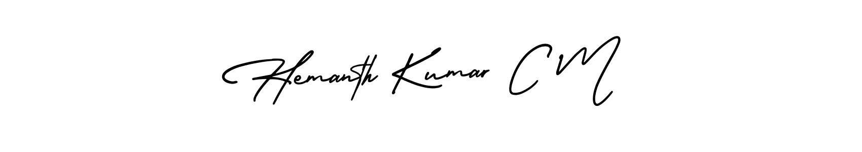 Create a beautiful signature design for name Hemanth Kumar C M. With this signature (AmerikaSignatureDemo-Regular) fonts, you can make a handwritten signature for free. Hemanth Kumar C M signature style 3 images and pictures png