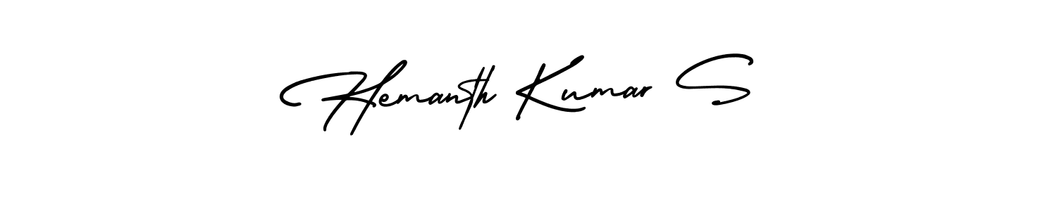 It looks lik you need a new signature style for name Hemanth Kumar S. Design unique handwritten (AmerikaSignatureDemo-Regular) signature with our free signature maker in just a few clicks. Hemanth Kumar S signature style 3 images and pictures png