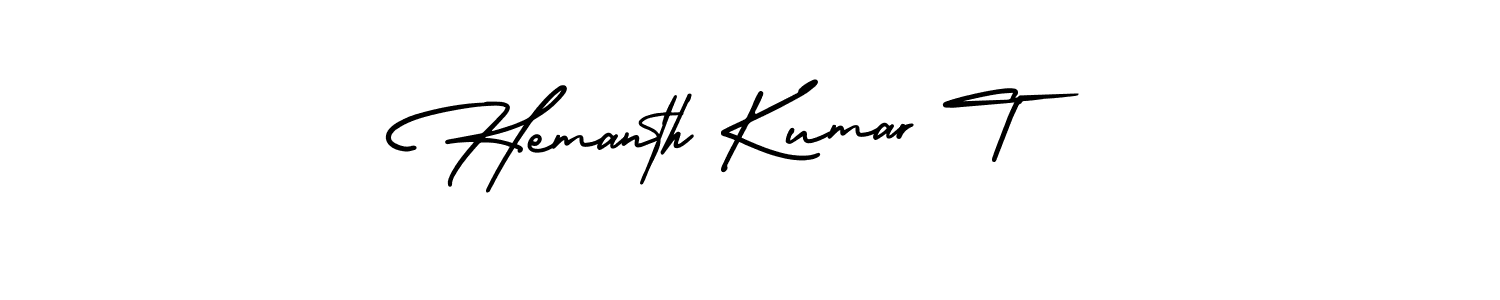 Create a beautiful signature design for name Hemanth Kumar T. With this signature (AmerikaSignatureDemo-Regular) fonts, you can make a handwritten signature for free. Hemanth Kumar T signature style 3 images and pictures png