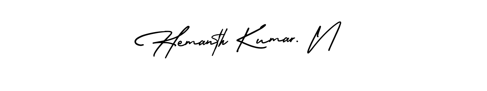 AmerikaSignatureDemo-Regular is a professional signature style that is perfect for those who want to add a touch of class to their signature. It is also a great choice for those who want to make their signature more unique. Get Hemanth Kumar. N name to fancy signature for free. Hemanth Kumar. N signature style 3 images and pictures png