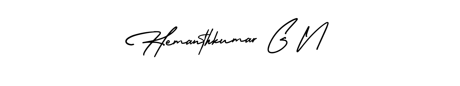 if you are searching for the best signature style for your name Hemanthkumar G N. so please give up your signature search. here we have designed multiple signature styles  using AmerikaSignatureDemo-Regular. Hemanthkumar G N signature style 3 images and pictures png