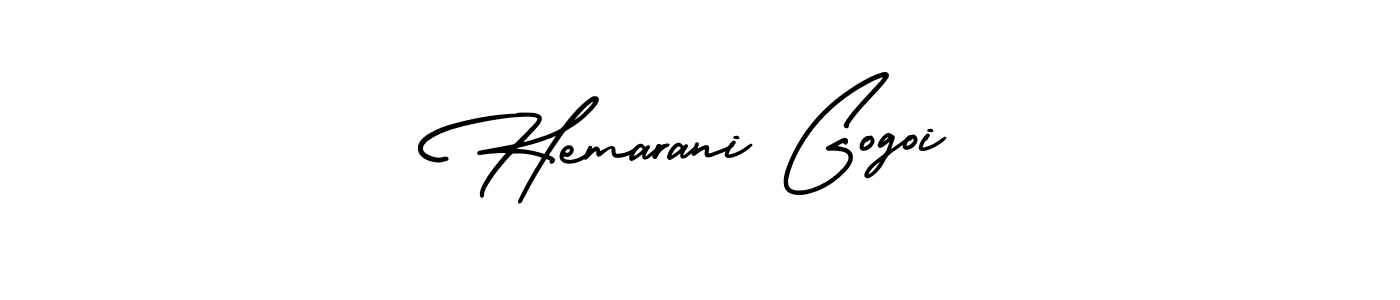 It looks lik you need a new signature style for name Hemarani Gogoi. Design unique handwritten (AmerikaSignatureDemo-Regular) signature with our free signature maker in just a few clicks. Hemarani Gogoi signature style 3 images and pictures png