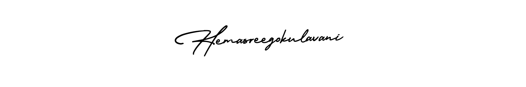 Similarly AmerikaSignatureDemo-Regular is the best handwritten signature design. Signature creator online .You can use it as an online autograph creator for name Hemasreegokulavani. Hemasreegokulavani signature style 3 images and pictures png