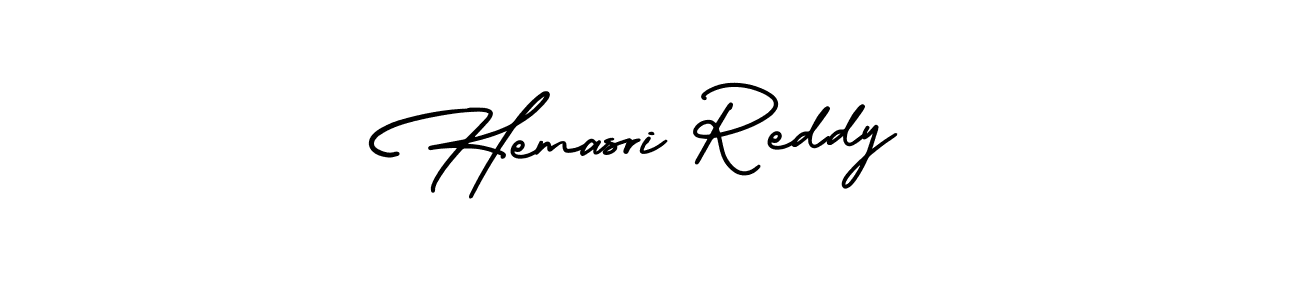 How to make Hemasri Reddy name signature. Use AmerikaSignatureDemo-Regular style for creating short signs online. This is the latest handwritten sign. Hemasri Reddy signature style 3 images and pictures png