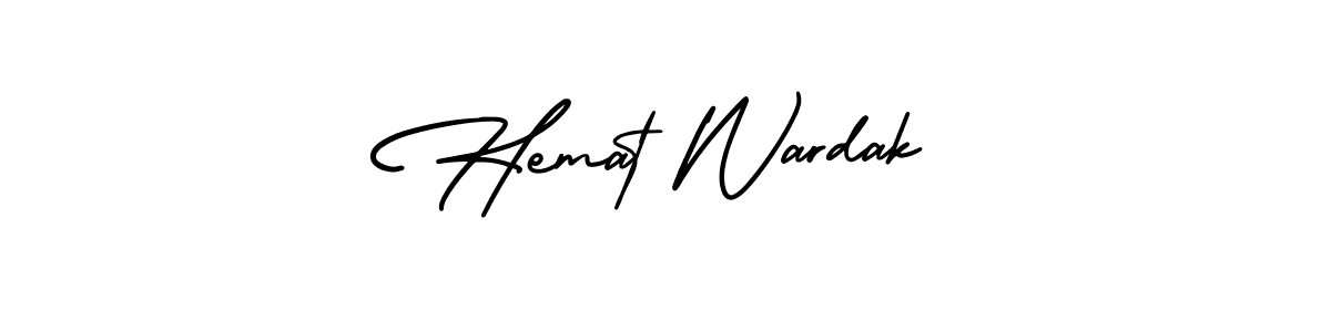 Make a short Hemat Wardak signature style. Manage your documents anywhere anytime using AmerikaSignatureDemo-Regular. Create and add eSignatures, submit forms, share and send files easily. Hemat Wardak signature style 3 images and pictures png