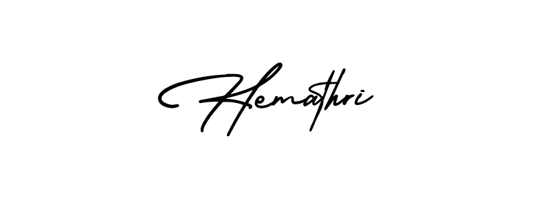 Also we have Hemathri name is the best signature style. Create professional handwritten signature collection using AmerikaSignatureDemo-Regular autograph style. Hemathri signature style 3 images and pictures png