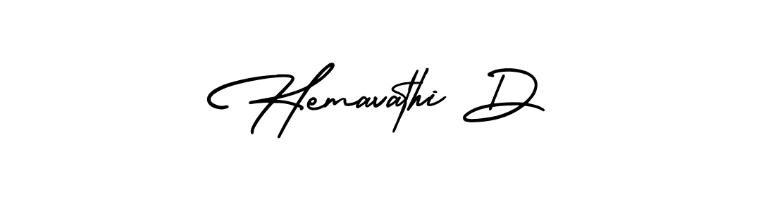 AmerikaSignatureDemo-Regular is a professional signature style that is perfect for those who want to add a touch of class to their signature. It is also a great choice for those who want to make their signature more unique. Get Hemavathi D name to fancy signature for free. Hemavathi D signature style 3 images and pictures png
