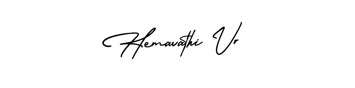 Create a beautiful signature design for name Hemavathi Vr. With this signature (AmerikaSignatureDemo-Regular) fonts, you can make a handwritten signature for free. Hemavathi Vr signature style 3 images and pictures png