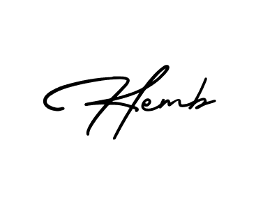 Also You can easily find your signature by using the search form. We will create Hemb name handwritten signature images for you free of cost using AmerikaSignatureDemo-Regular sign style. Hemb signature style 3 images and pictures png