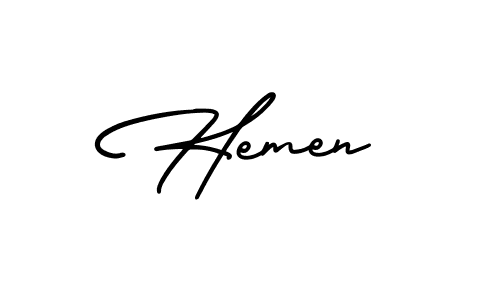 Also we have Hemen name is the best signature style. Create professional handwritten signature collection using AmerikaSignatureDemo-Regular autograph style. Hemen signature style 3 images and pictures png