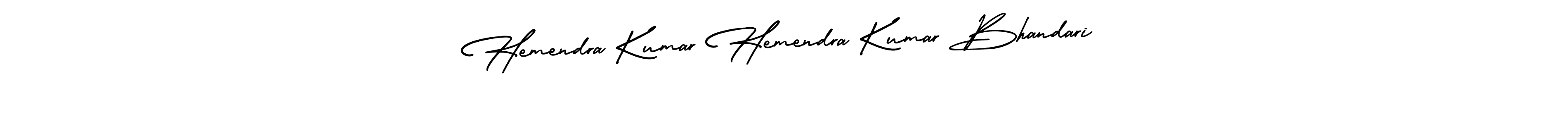 You should practise on your own different ways (AmerikaSignatureDemo-Regular) to write your name (Hemendra Kumar Hemendra Kumar Bhandari) in signature. don't let someone else do it for you. Hemendra Kumar Hemendra Kumar Bhandari signature style 3 images and pictures png