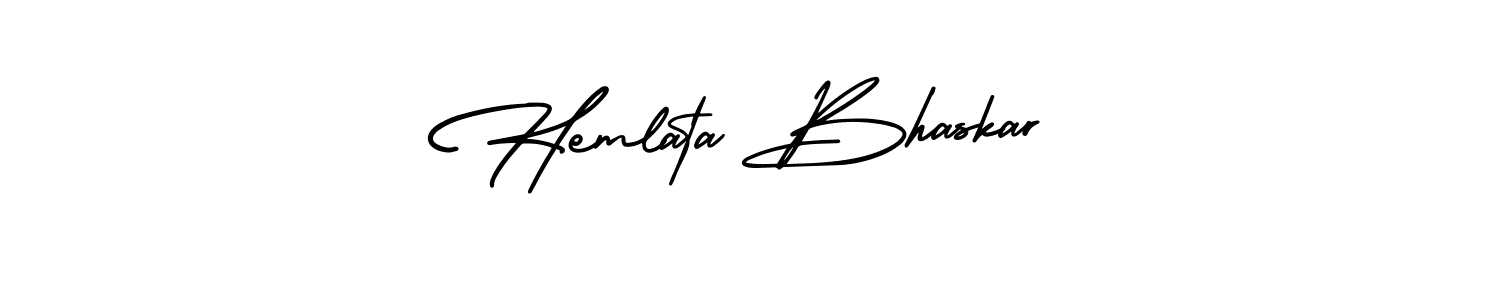 Design your own signature with our free online signature maker. With this signature software, you can create a handwritten (AmerikaSignatureDemo-Regular) signature for name Hemlata Bhaskar. Hemlata Bhaskar signature style 3 images and pictures png