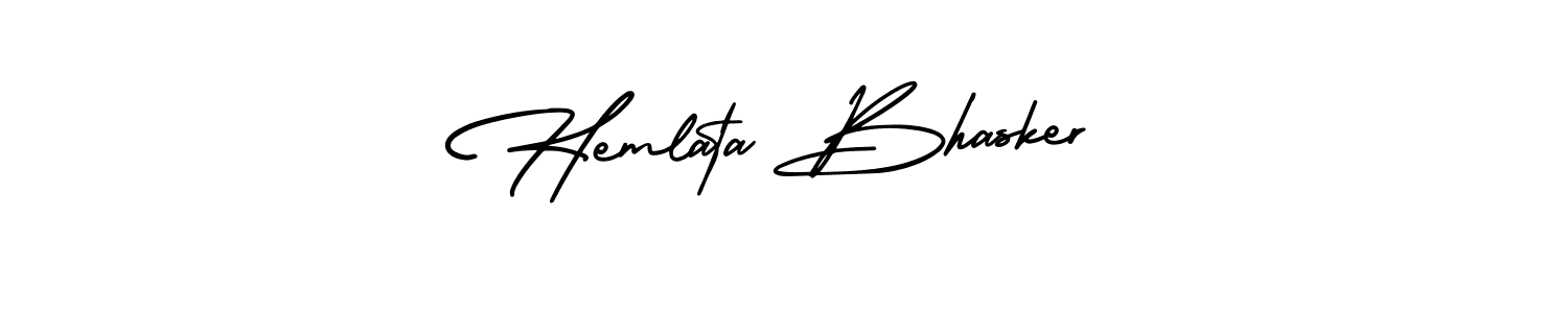 Hemlata Bhasker stylish signature style. Best Handwritten Sign (AmerikaSignatureDemo-Regular) for my name. Handwritten Signature Collection Ideas for my name Hemlata Bhasker. Hemlata Bhasker signature style 3 images and pictures png