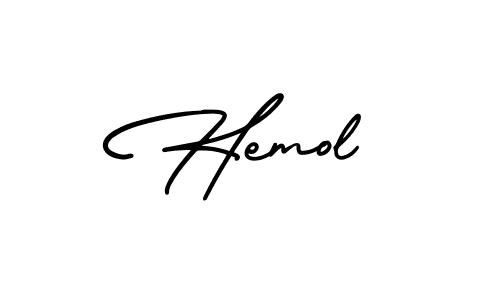 It looks lik you need a new signature style for name Hemol. Design unique handwritten (AmerikaSignatureDemo-Regular) signature with our free signature maker in just a few clicks. Hemol signature style 3 images and pictures png