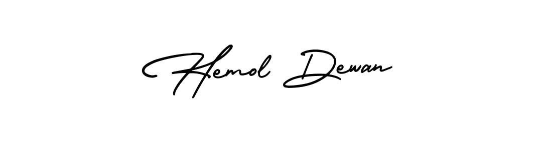 Use a signature maker to create a handwritten signature online. With this signature software, you can design (AmerikaSignatureDemo-Regular) your own signature for name Hemol Dewan. Hemol Dewan signature style 3 images and pictures png