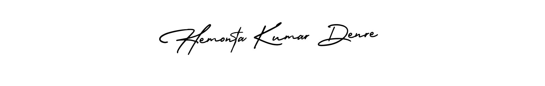 Make a short Hemonta Kumar Denre signature style. Manage your documents anywhere anytime using AmerikaSignatureDemo-Regular. Create and add eSignatures, submit forms, share and send files easily. Hemonta Kumar Denre signature style 3 images and pictures png