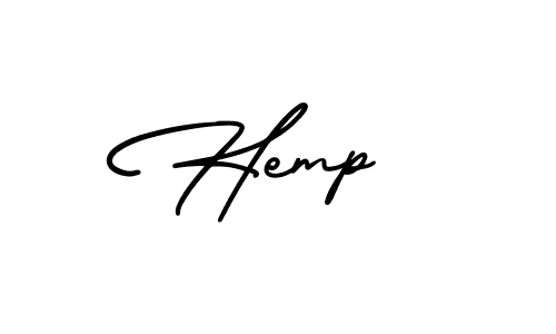 How to make Hemp  name signature. Use AmerikaSignatureDemo-Regular style for creating short signs online. This is the latest handwritten sign. Hemp  signature style 3 images and pictures png