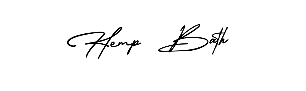 AmerikaSignatureDemo-Regular is a professional signature style that is perfect for those who want to add a touch of class to their signature. It is also a great choice for those who want to make their signature more unique. Get Hemp  Bath name to fancy signature for free. Hemp  Bath signature style 3 images and pictures png