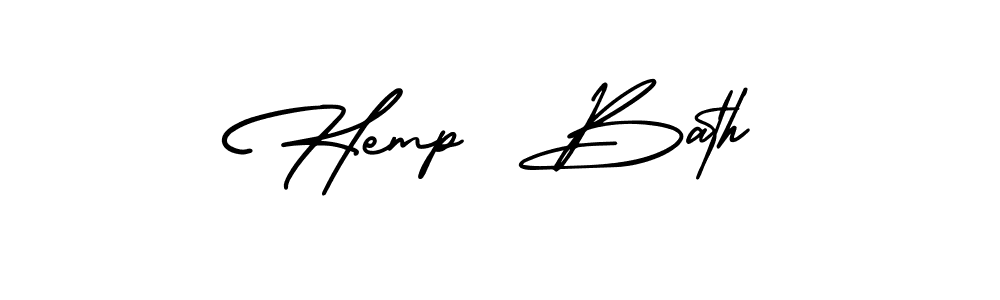 How to make Hemp  Bath signature? AmerikaSignatureDemo-Regular is a professional autograph style. Create handwritten signature for Hemp  Bath name. Hemp  Bath signature style 3 images and pictures png