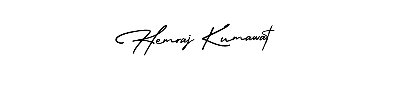 Make a short Hemraj Kumawat signature style. Manage your documents anywhere anytime using AmerikaSignatureDemo-Regular. Create and add eSignatures, submit forms, share and send files easily. Hemraj Kumawat signature style 3 images and pictures png