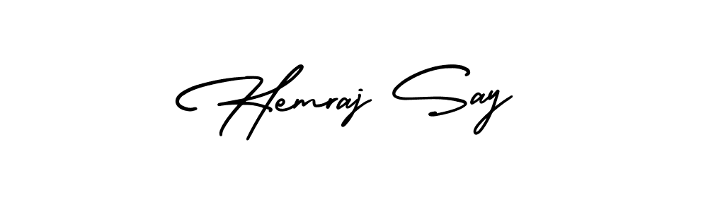 if you are searching for the best signature style for your name Hemraj Say. so please give up your signature search. here we have designed multiple signature styles  using AmerikaSignatureDemo-Regular. Hemraj Say signature style 3 images and pictures png