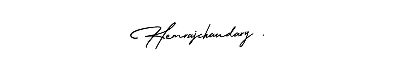 Make a beautiful signature design for name Hemrajchaudary .. With this signature (AmerikaSignatureDemo-Regular) style, you can create a handwritten signature for free. Hemrajchaudary . signature style 3 images and pictures png