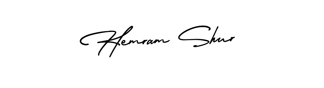 How to make Hemram Shur signature? AmerikaSignatureDemo-Regular is a professional autograph style. Create handwritten signature for Hemram Shur name. Hemram Shur signature style 3 images and pictures png
