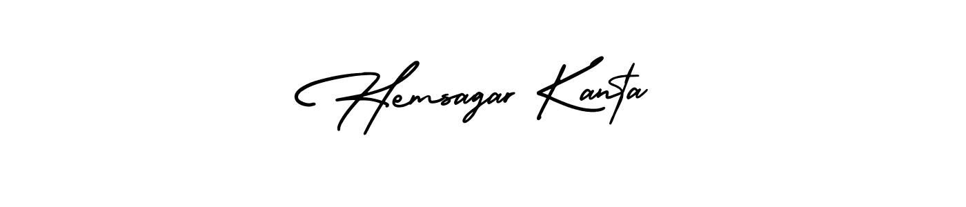 Hemsagar Kanta stylish signature style. Best Handwritten Sign (AmerikaSignatureDemo-Regular) for my name. Handwritten Signature Collection Ideas for my name Hemsagar Kanta. Hemsagar Kanta signature style 3 images and pictures png