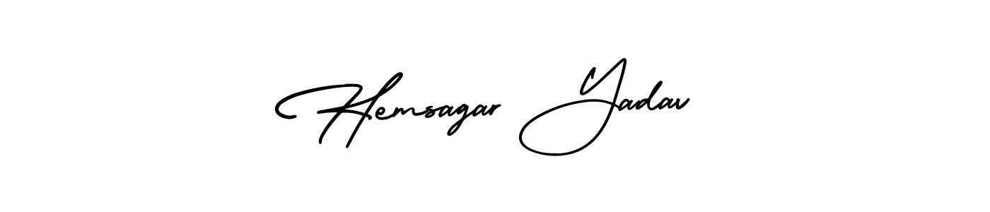 It looks lik you need a new signature style for name Hemsagar Yadav. Design unique handwritten (AmerikaSignatureDemo-Regular) signature with our free signature maker in just a few clicks. Hemsagar Yadav signature style 3 images and pictures png