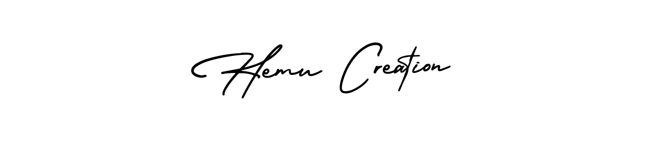 Hemu Creation stylish signature style. Best Handwritten Sign (AmerikaSignatureDemo-Regular) for my name. Handwritten Signature Collection Ideas for my name Hemu Creation. Hemu Creation signature style 3 images and pictures png