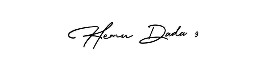 You should practise on your own different ways (AmerikaSignatureDemo-Regular) to write your name (Hemu Dada 9) in signature. don't let someone else do it for you. Hemu Dada 9 signature style 3 images and pictures png