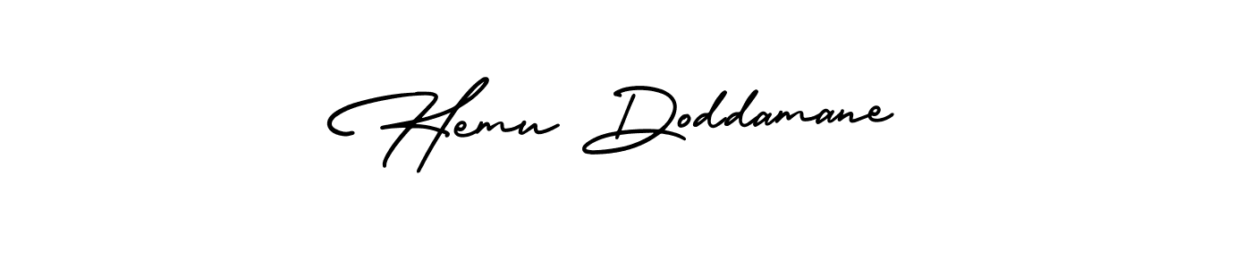 if you are searching for the best signature style for your name Hemu Doddamane. so please give up your signature search. here we have designed multiple signature styles  using AmerikaSignatureDemo-Regular. Hemu Doddamane signature style 3 images and pictures png