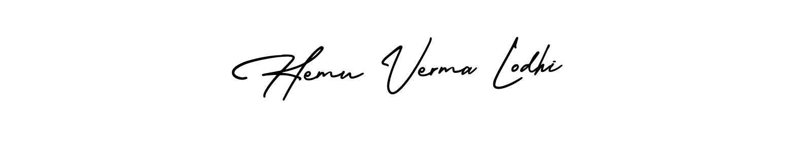 How to make Hemu Verma Lodhi name signature. Use AmerikaSignatureDemo-Regular style for creating short signs online. This is the latest handwritten sign. Hemu Verma Lodhi signature style 3 images and pictures png