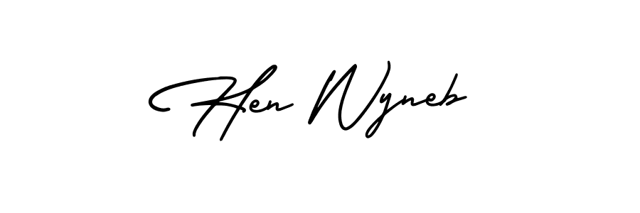 It looks lik you need a new signature style for name Hen Wyneb. Design unique handwritten (AmerikaSignatureDemo-Regular) signature with our free signature maker in just a few clicks. Hen Wyneb signature style 3 images and pictures png