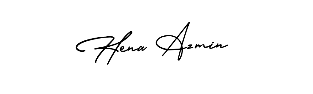 The best way (AmerikaSignatureDemo-Regular) to make a short signature is to pick only two or three words in your name. The name Hena Azmin include a total of six letters. For converting this name. Hena Azmin signature style 3 images and pictures png