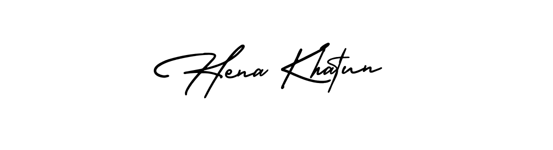 Hena Khatun stylish signature style. Best Handwritten Sign (AmerikaSignatureDemo-Regular) for my name. Handwritten Signature Collection Ideas for my name Hena Khatun. Hena Khatun signature style 3 images and pictures png