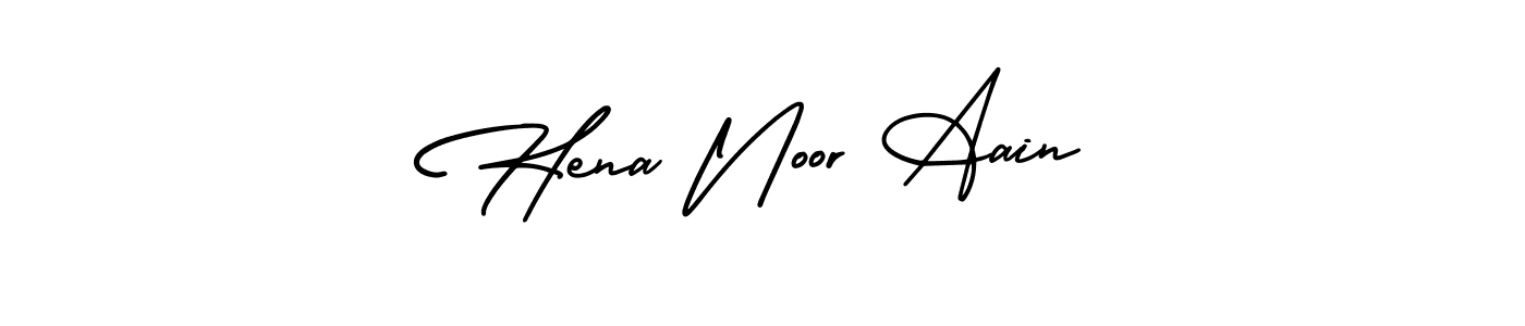 AmerikaSignatureDemo-Regular is a professional signature style that is perfect for those who want to add a touch of class to their signature. It is also a great choice for those who want to make their signature more unique. Get Hena Noor Aain name to fancy signature for free. Hena Noor Aain signature style 3 images and pictures png