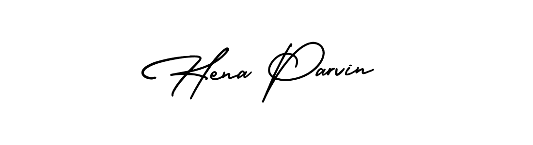 Make a short Hena Parvin signature style. Manage your documents anywhere anytime using AmerikaSignatureDemo-Regular. Create and add eSignatures, submit forms, share and send files easily. Hena Parvin signature style 3 images and pictures png