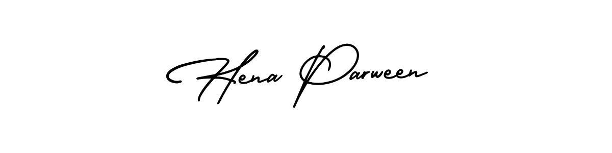 Design your own signature with our free online signature maker. With this signature software, you can create a handwritten (AmerikaSignatureDemo-Regular) signature for name Hena Parween. Hena Parween signature style 3 images and pictures png