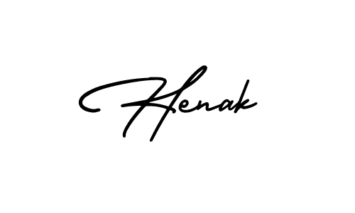 Create a beautiful signature design for name Henak. With this signature (AmerikaSignatureDemo-Regular) fonts, you can make a handwritten signature for free. Henak signature style 3 images and pictures png